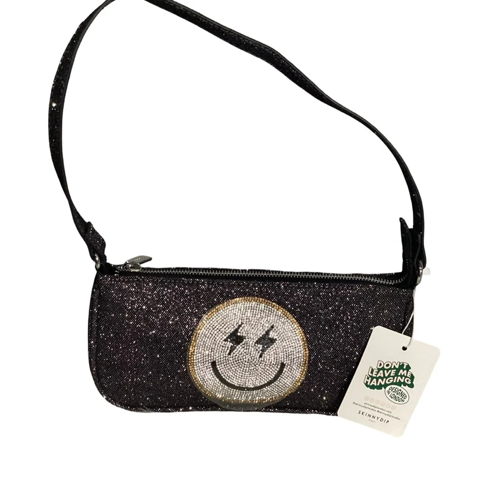 Skinnydip London Smiley Face Amber Smile Shiny Shoulder Bag